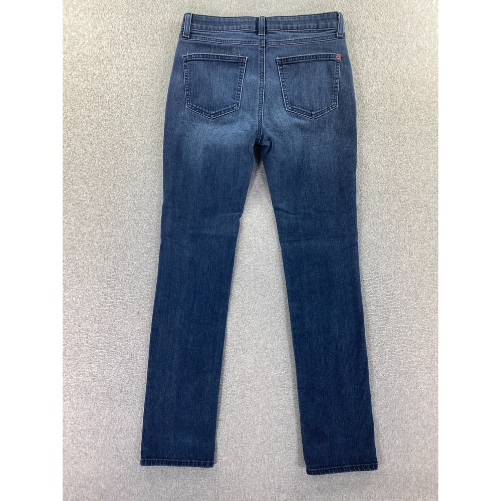 Spanx Jeans Womens 27 The Slim-X Straight Shaping Stretch Medium Wash Zip Fly - Picture 9 of 10